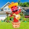6FT Cinco De Mayo Inflatables Chili Mexican Party Decorations, Blow Up May 5 Taco Sombreros Guitar Mexicano Fiesta Party Decorations with Built-in LEDs for Outdoor Garden Lawn Yard